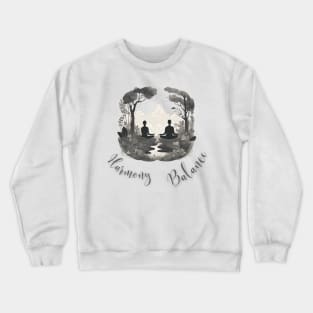 Harmony Balance, Meditation, Inspirational, Mental Health Crewneck Sweatshirt